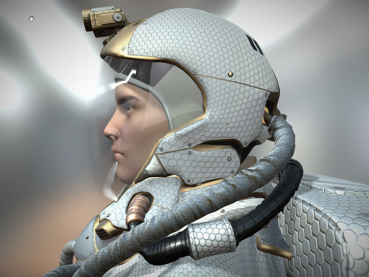 3DRT - Astronaut animated  Low-poly 3D model_9