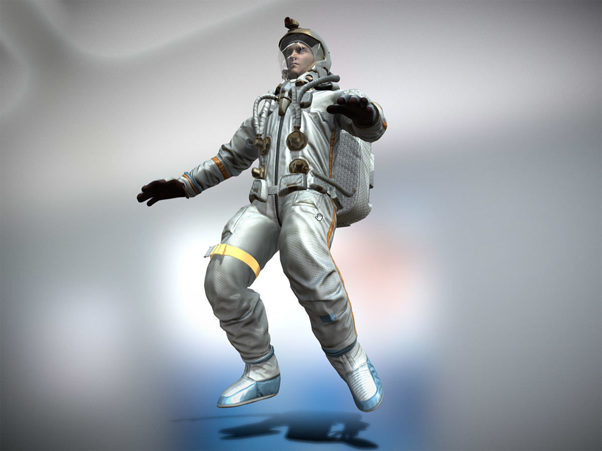 3DRT - Astronaut animated  Low-poly 3D model_3