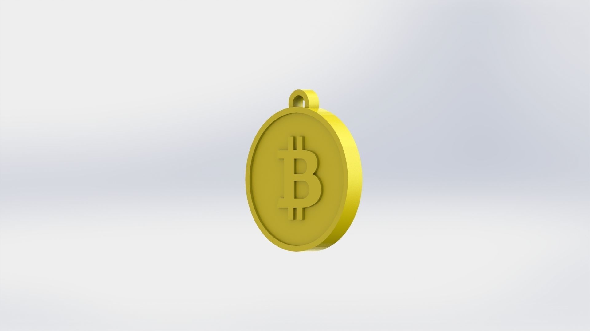 Keychain Bitcoin 3D print model_1