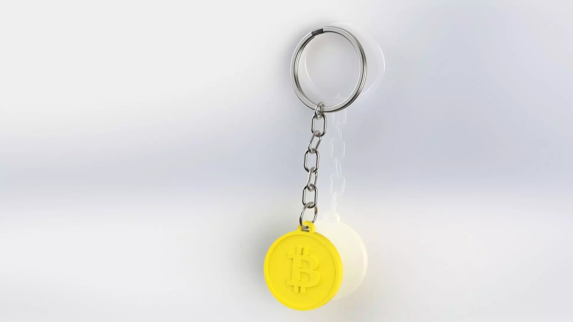 Keychain Bitcoin 3D print model_0