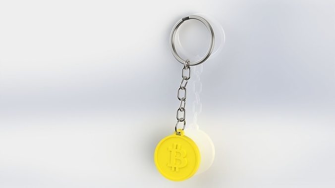 Keychain Bitcoin 3D print model