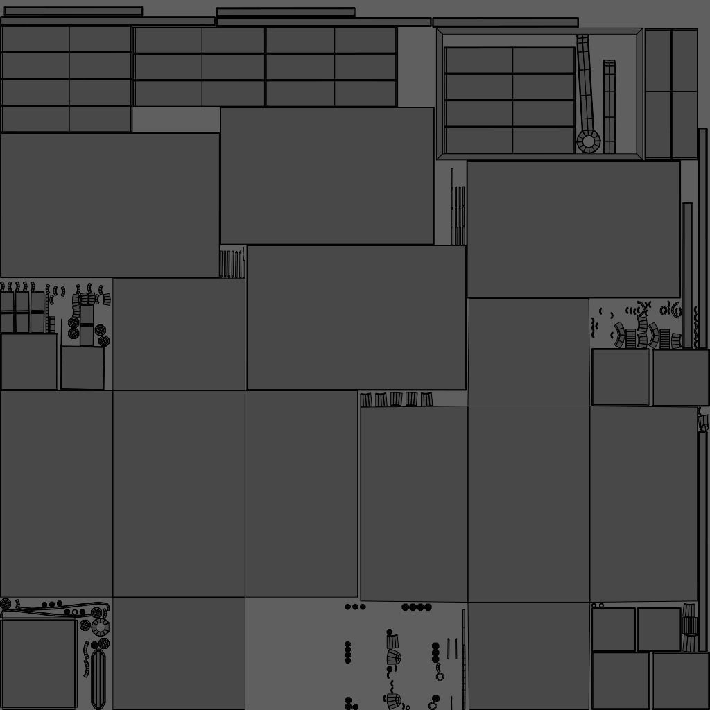 Small Package of Chest Low-poly 3D model_26