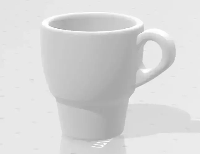 Coffee Cup Espresso Portuguese Delta Model 3D print model