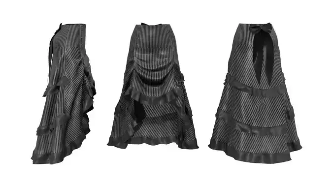 Punk Skirt Long Tail