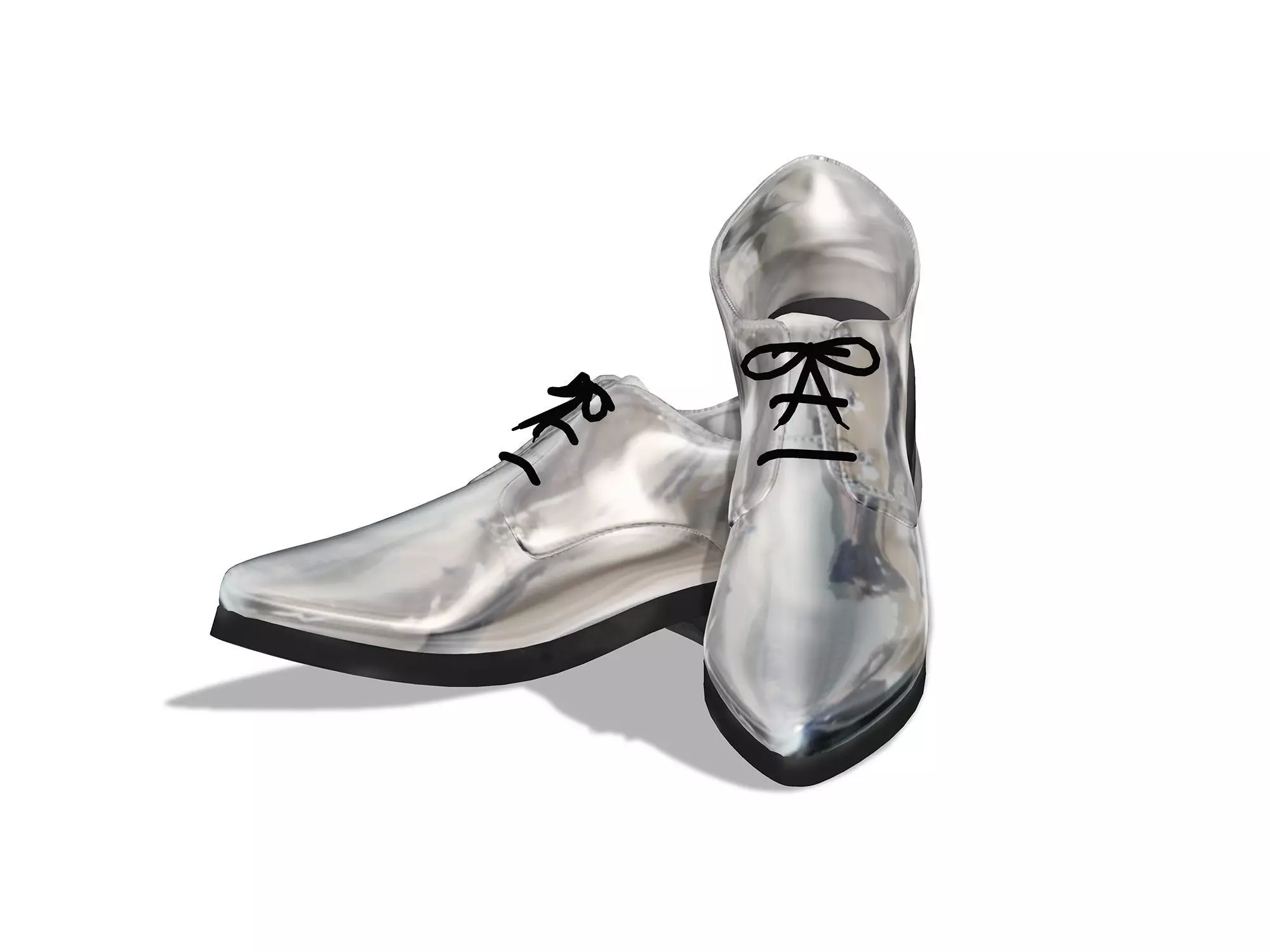 Shiny Oxford Shoes Low-poly 3D model