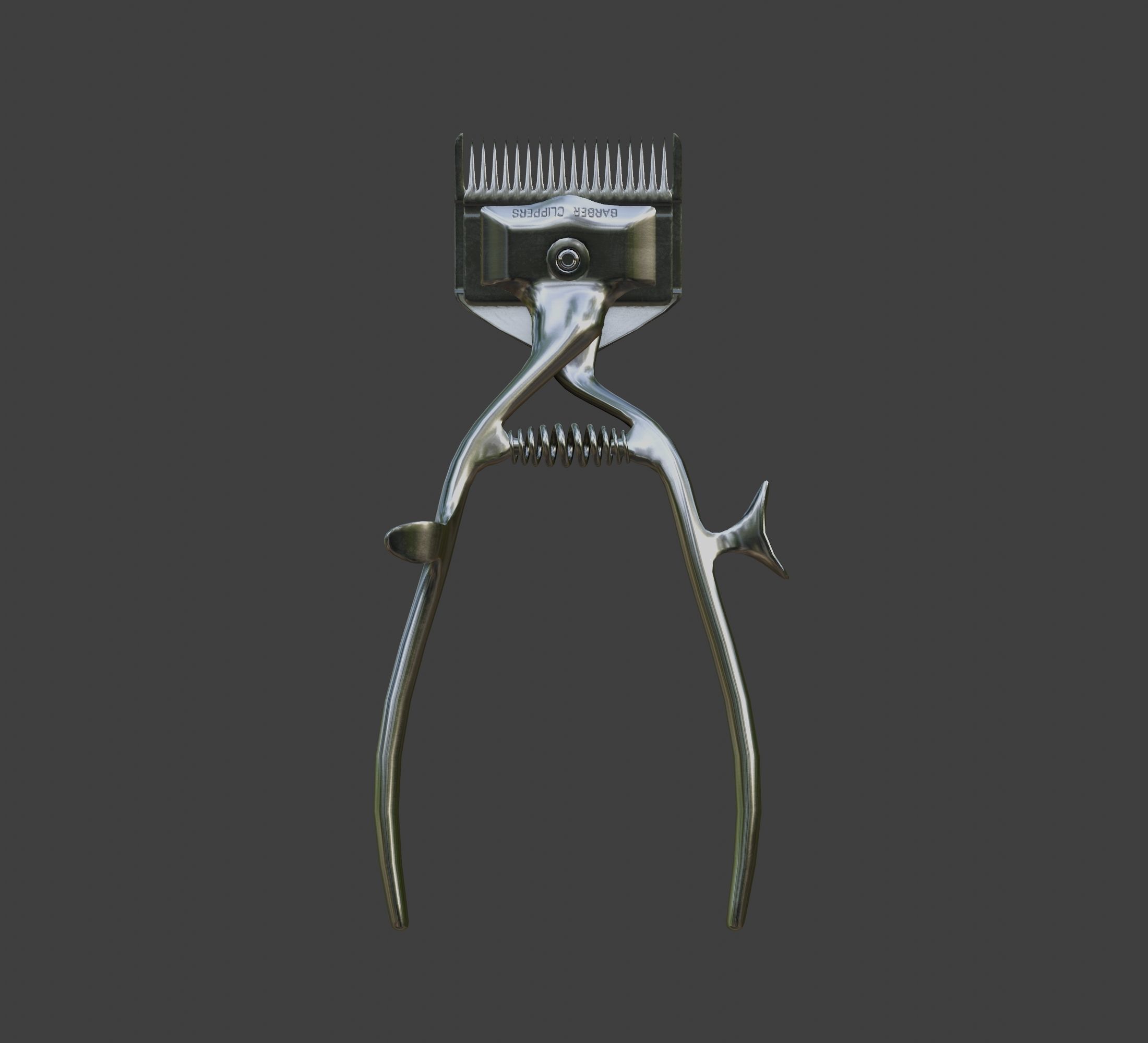 Vintage manual hair clippers 3D model CGTrader