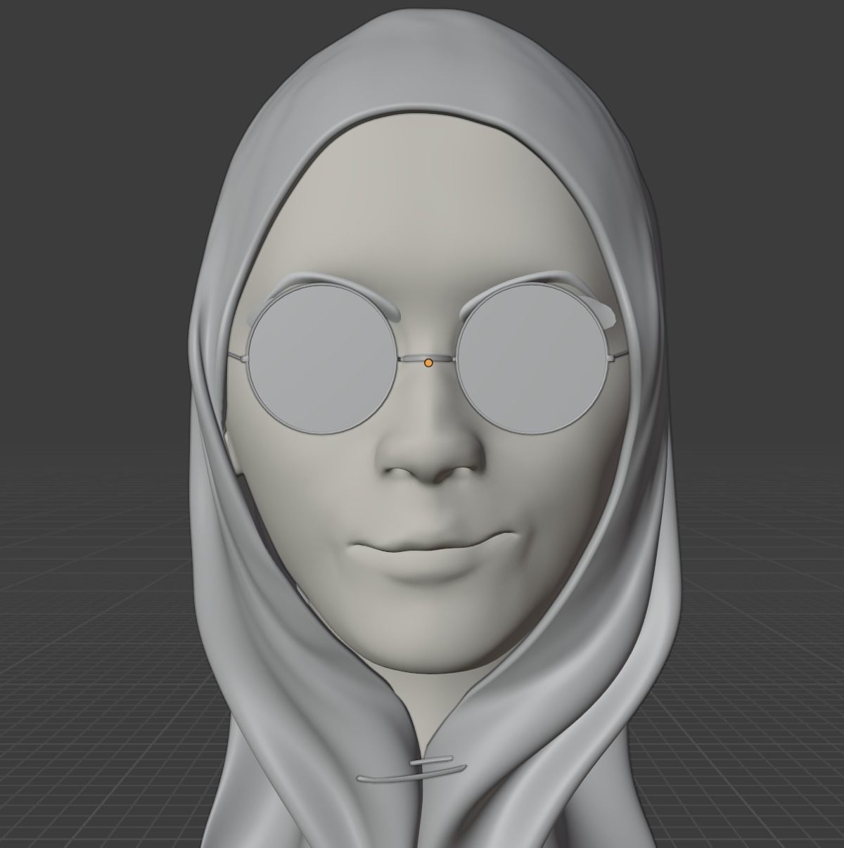 Muslim Arab Veil Collection Free 3D model_4