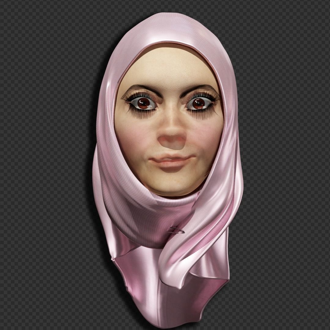 Muslim Arab Veil Collection Free 3D model_1