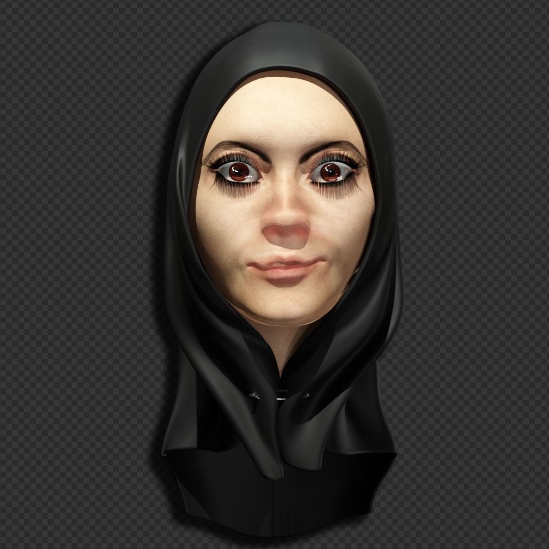 Muslim Arab Veil Collection Free 3D model_2