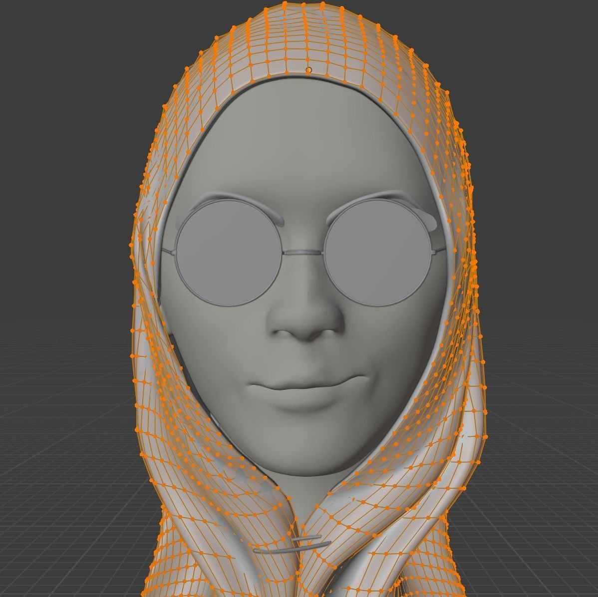 Muslim Arab Veil Collection Free 3D model_5