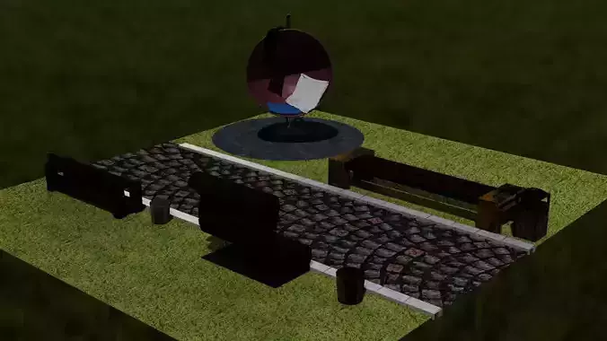 6 items for decorating a park or a backyard Free low-poly 3D model