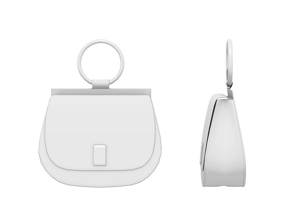 Hand Bag Low-poly 3D model_7