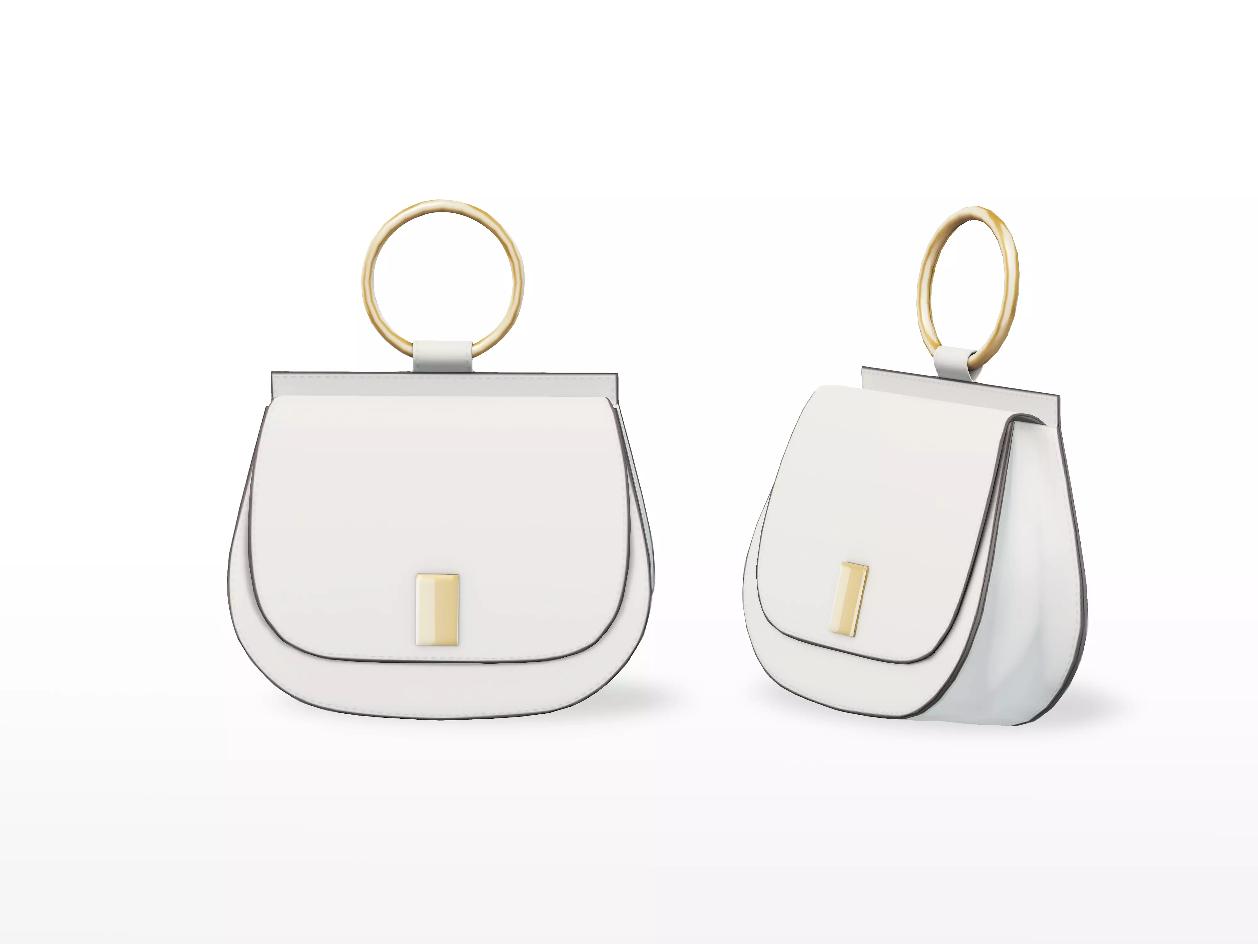 Hand Bag Low-poly 3D model_0