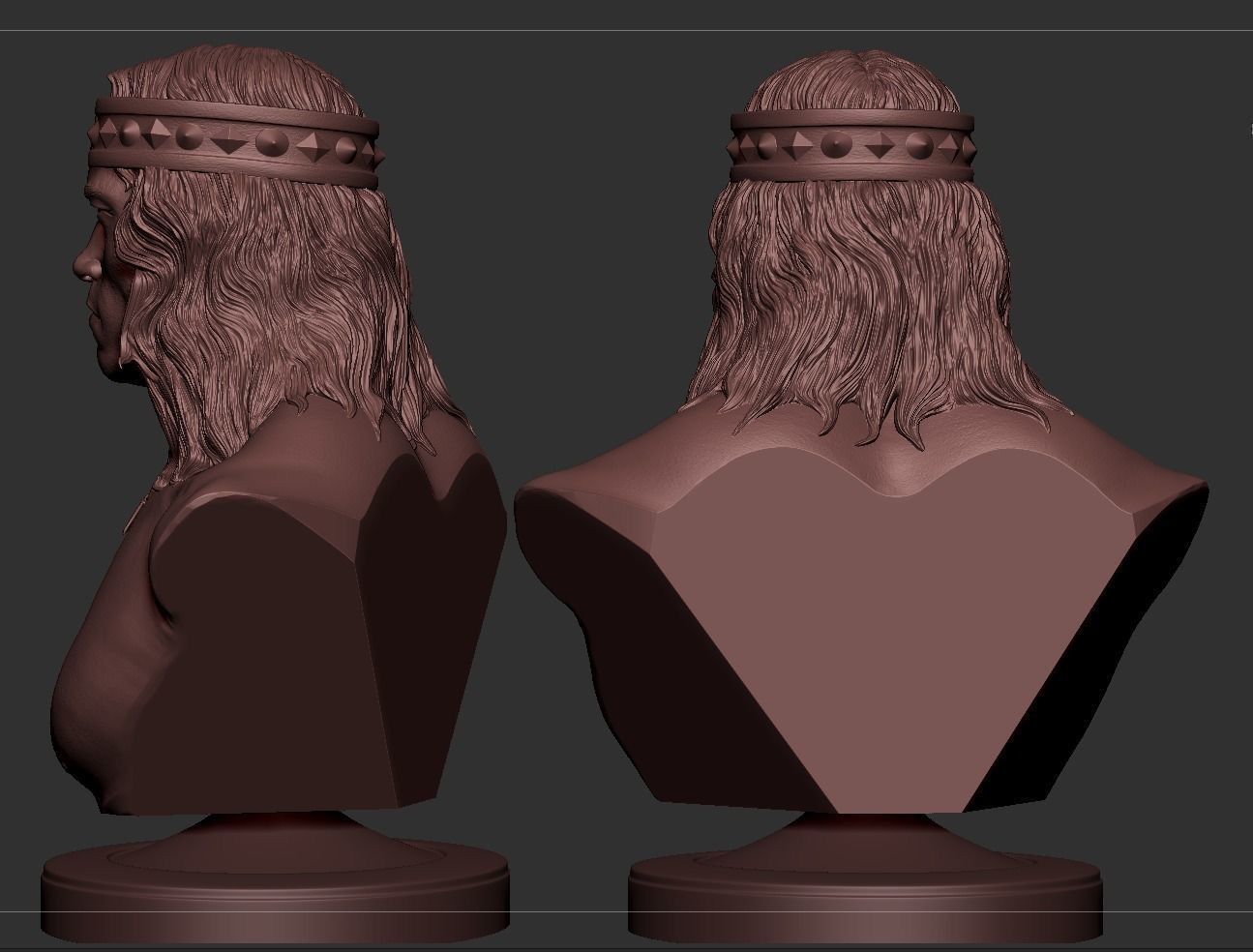 Conan - Arnold Schwarzenegger Bust 3D print model_7