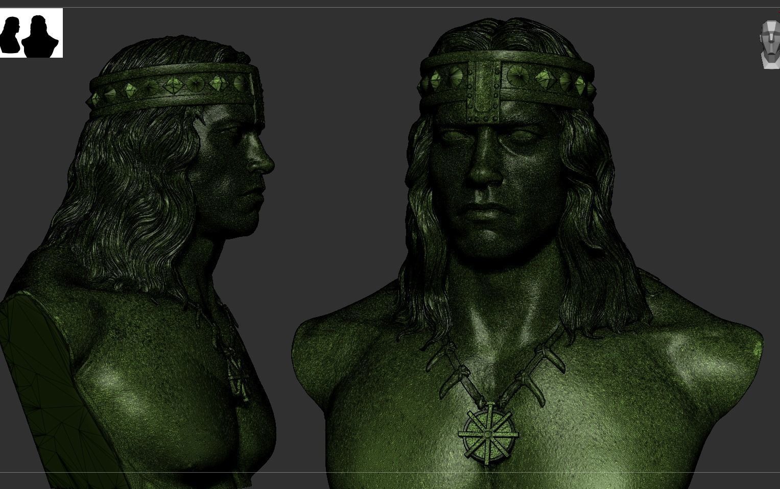 Conan - Arnold Schwarzenegger Bust 3D print model_14