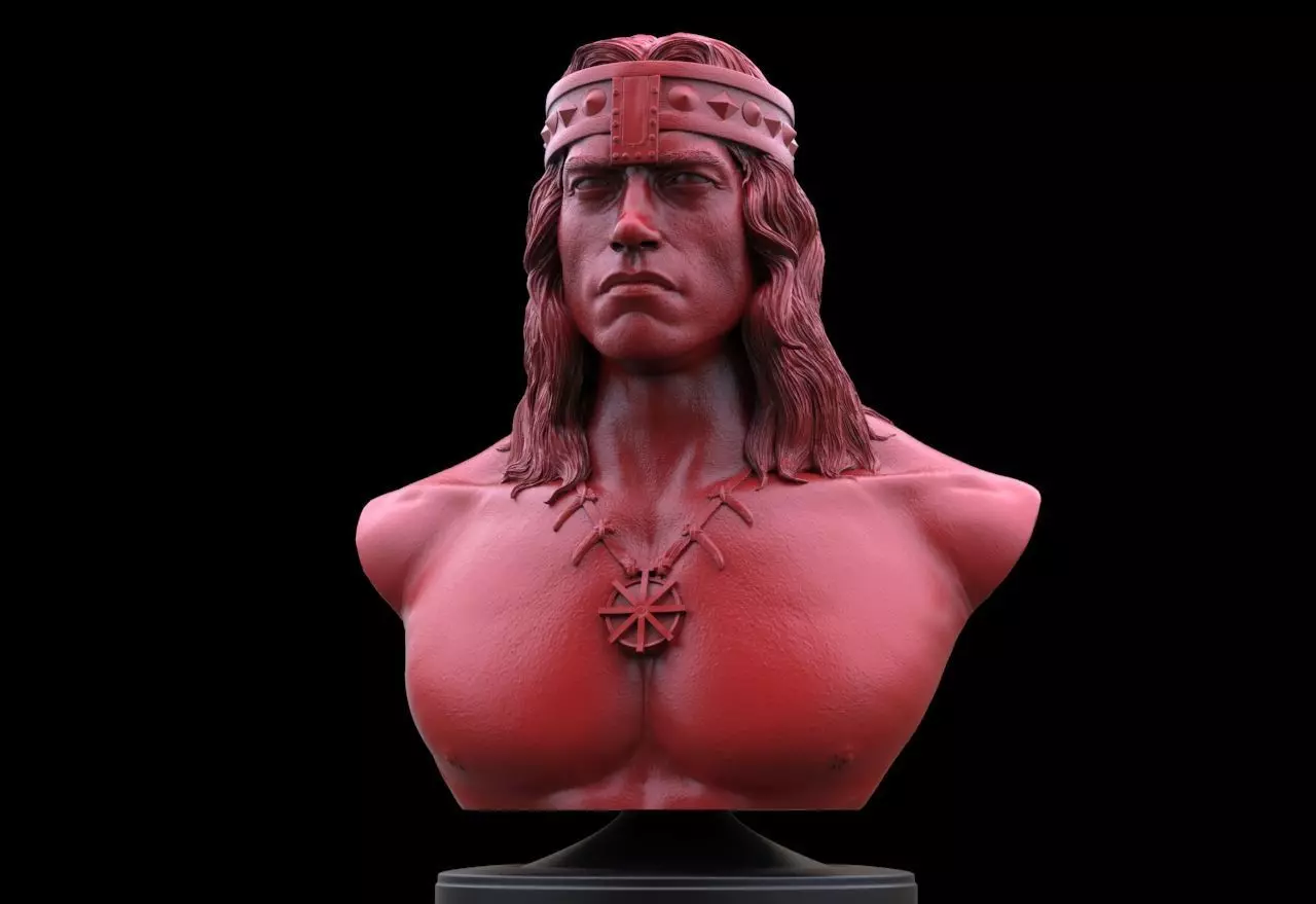 Conan - Arnold Schwarzenegger Bust 3D print model_0