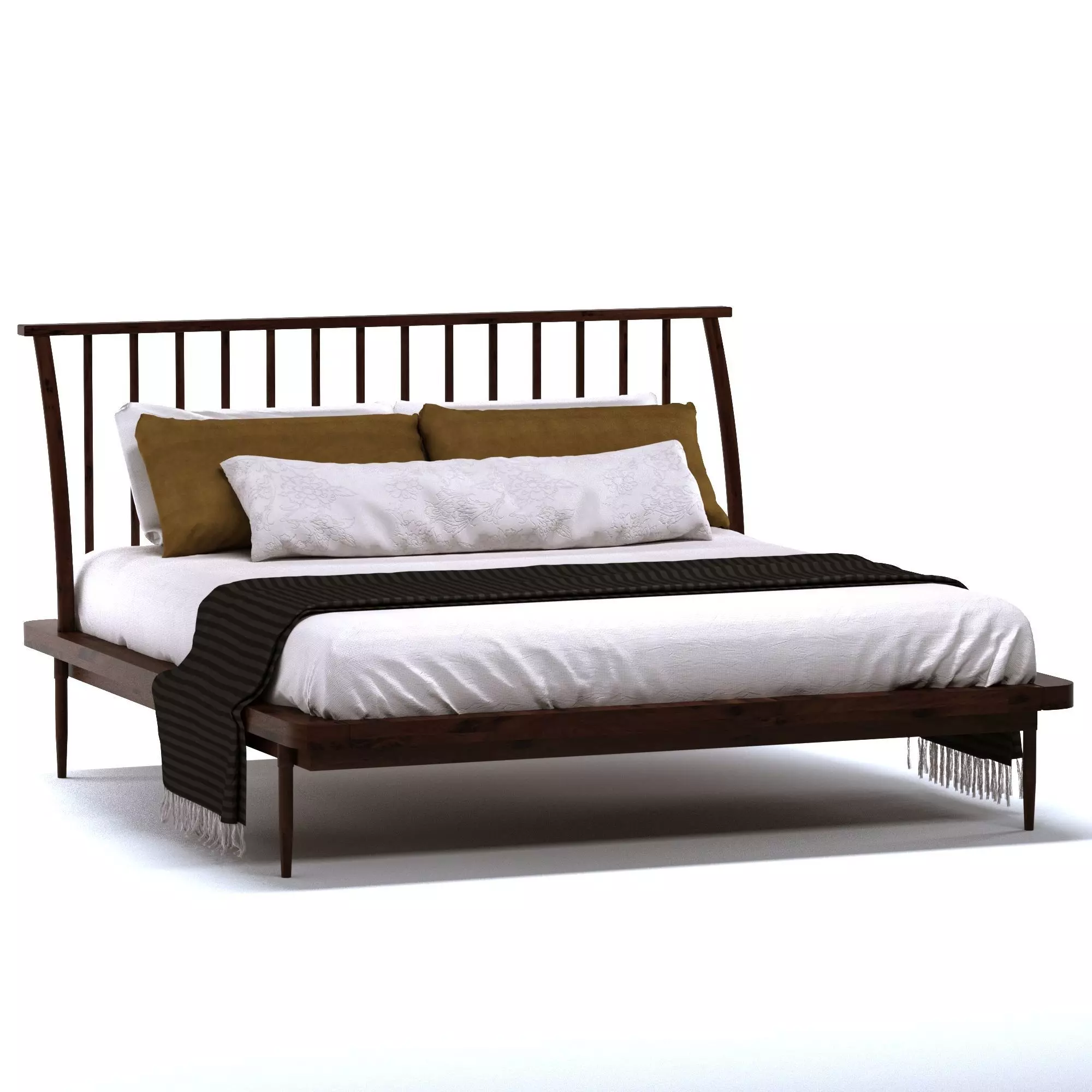 bed - chic mid bed 3D model_0