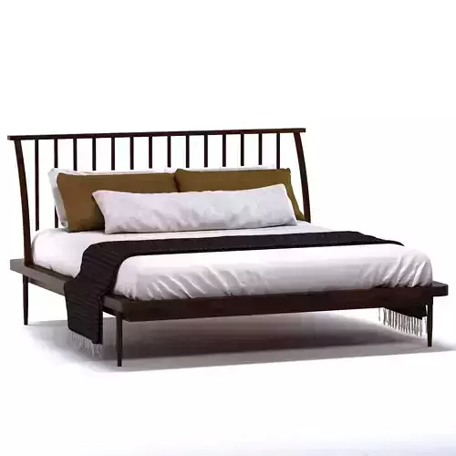 bed - chic mid bed 3D model