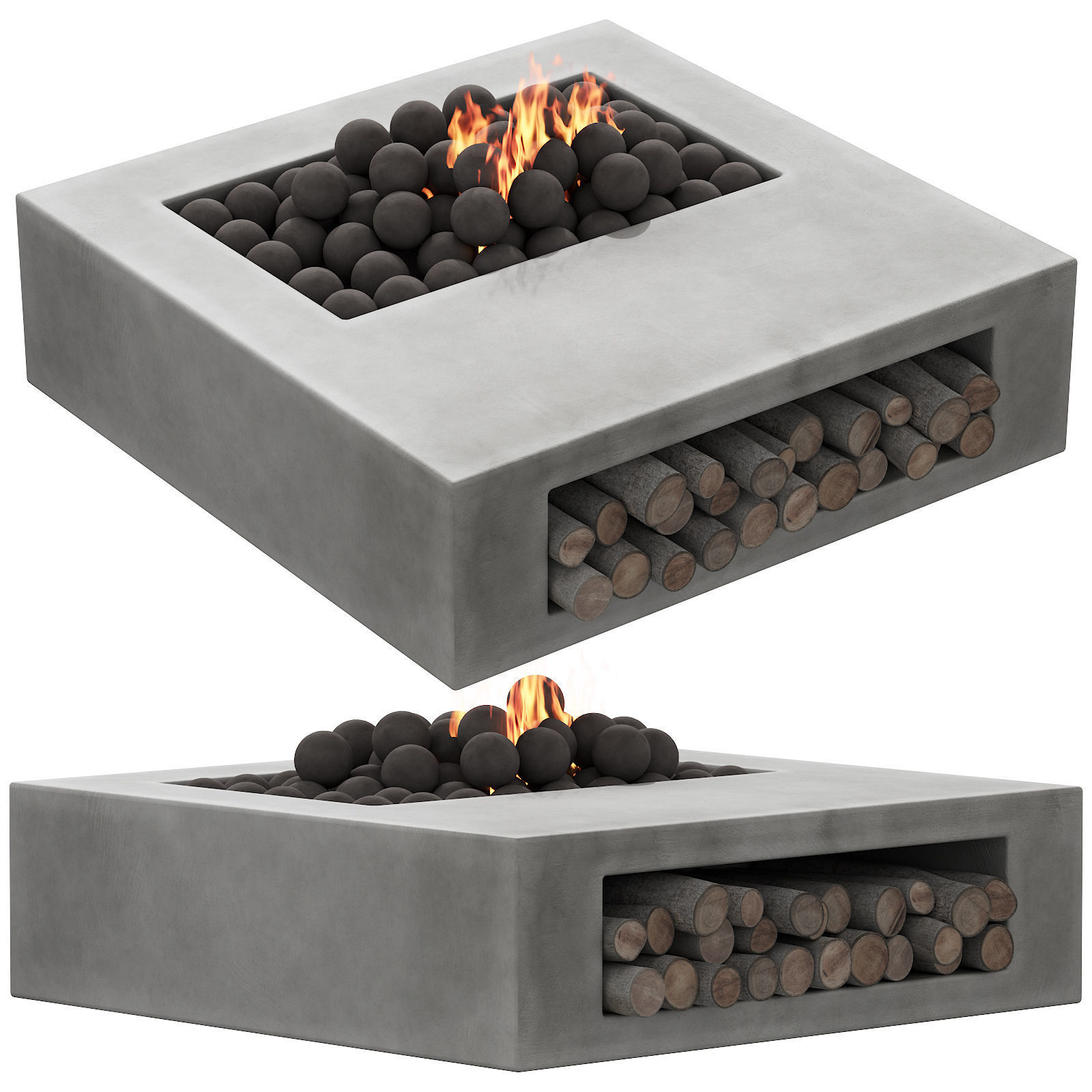 033 Concrete BBQ Light 00 3D model_2