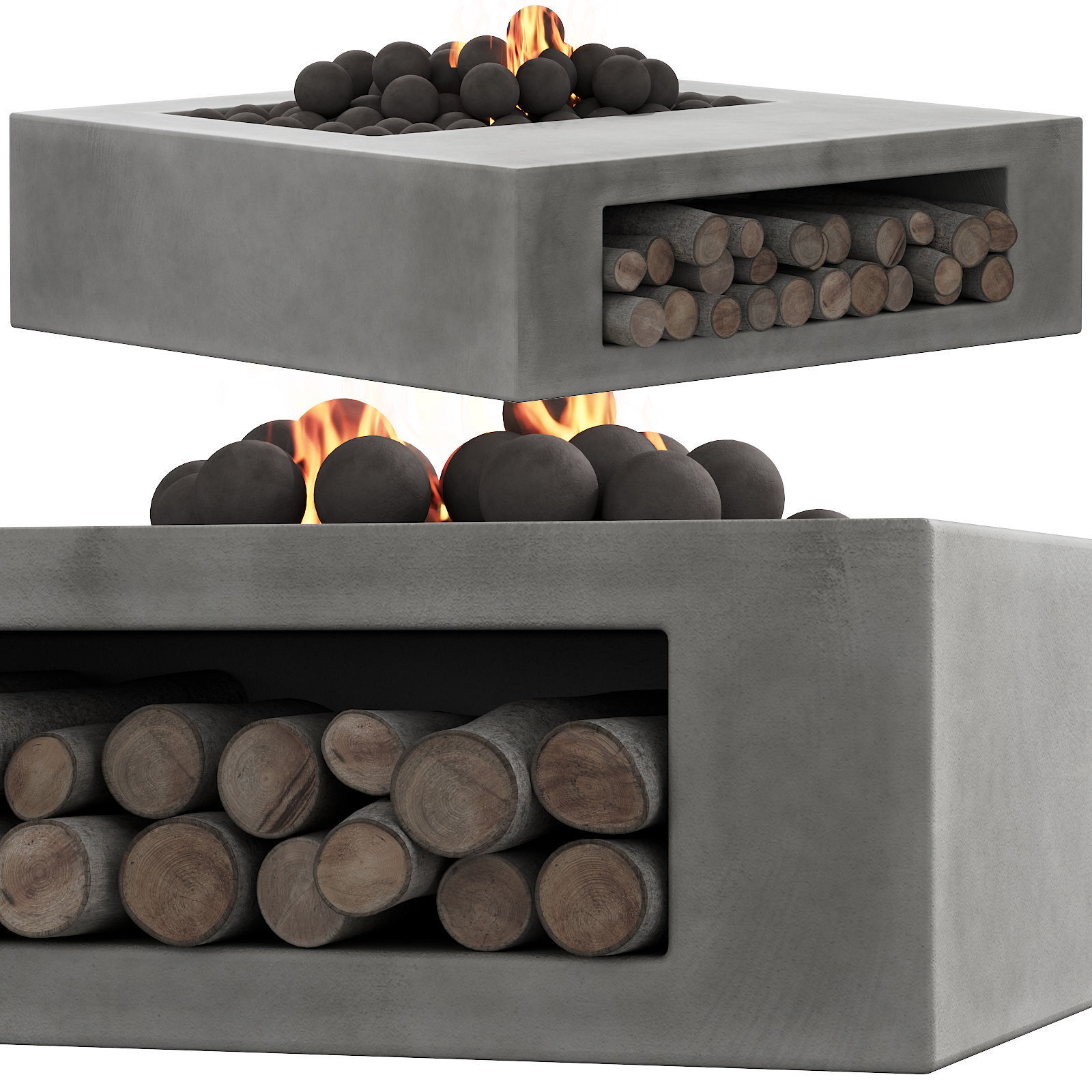 033 Concrete BBQ Light 00 3D model_1