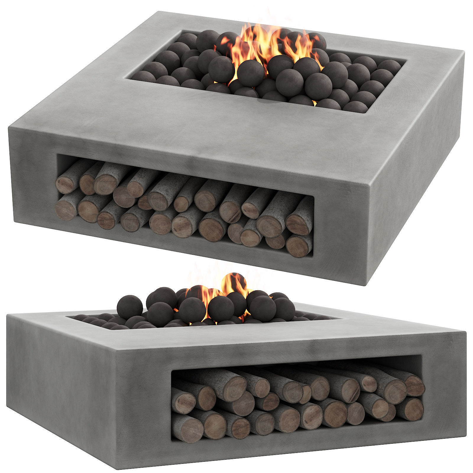 033 Concrete BBQ Light 00 3D model_4