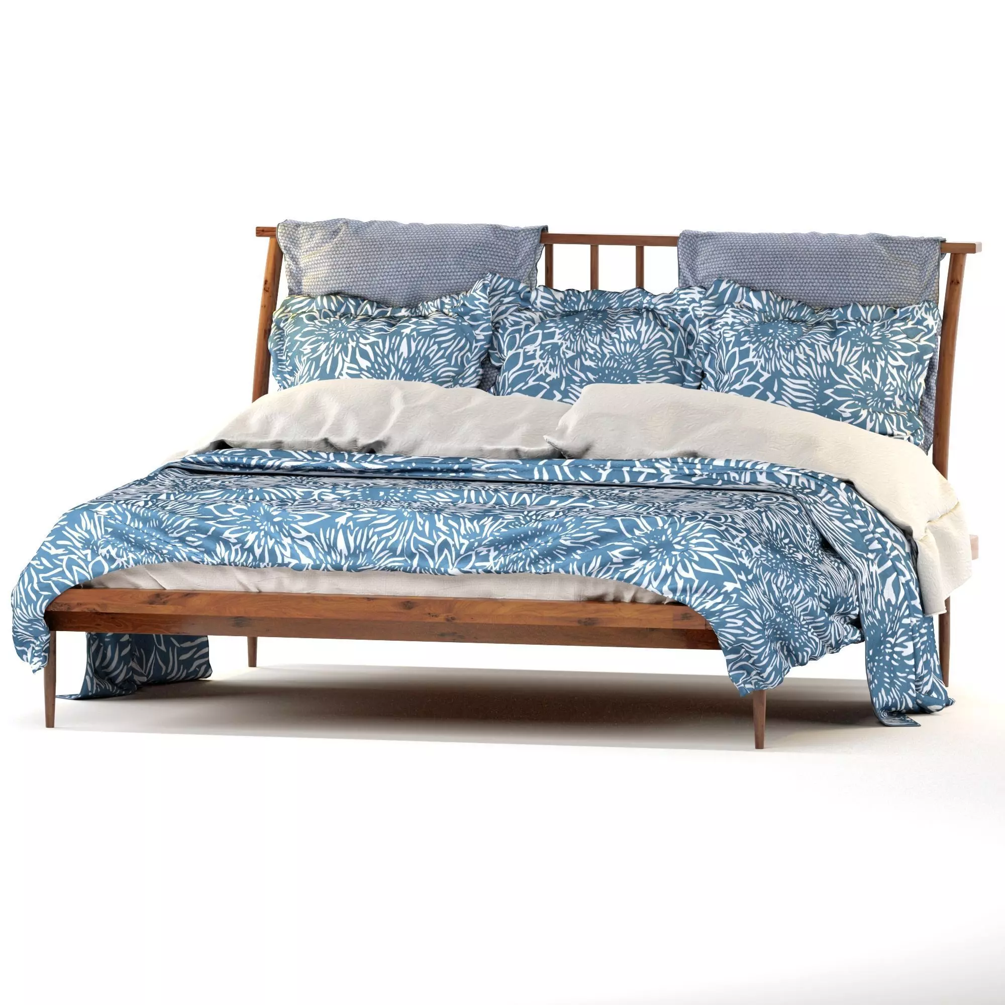 bed - chic mid bed-01  3D model_0