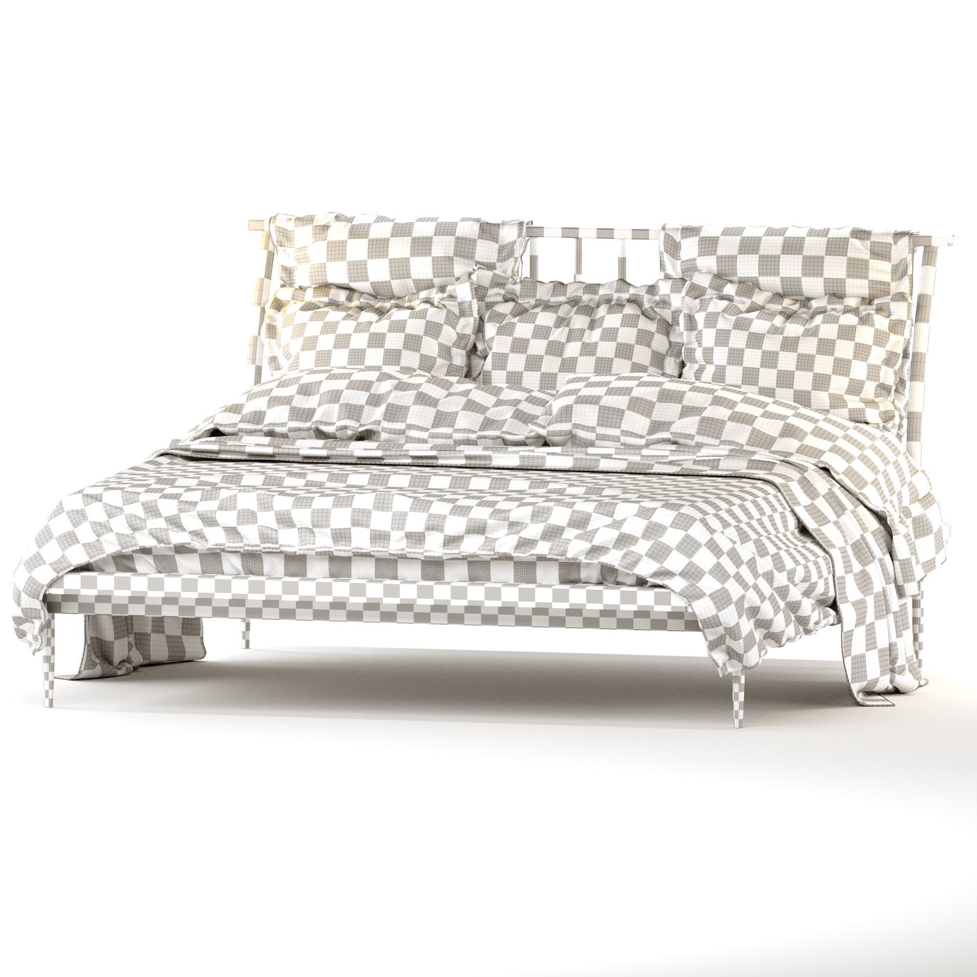bed - chic mid bed-01  3D model_3
