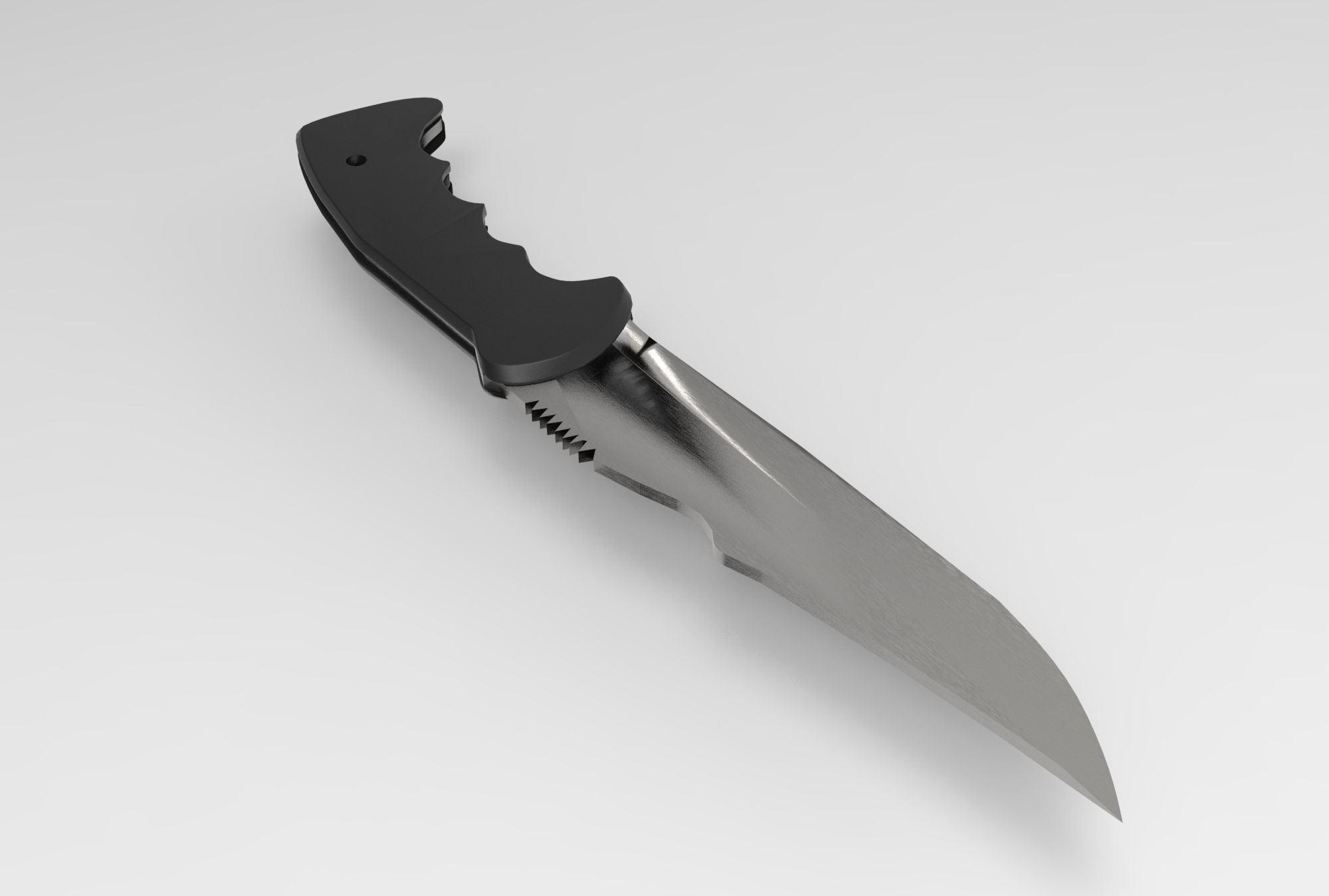Combat Knife 3D model_1