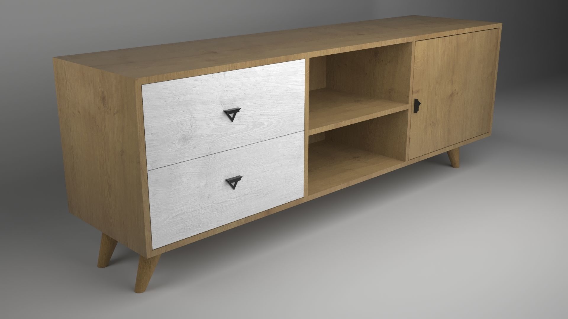 TV Table free 3D Model 3D model_4