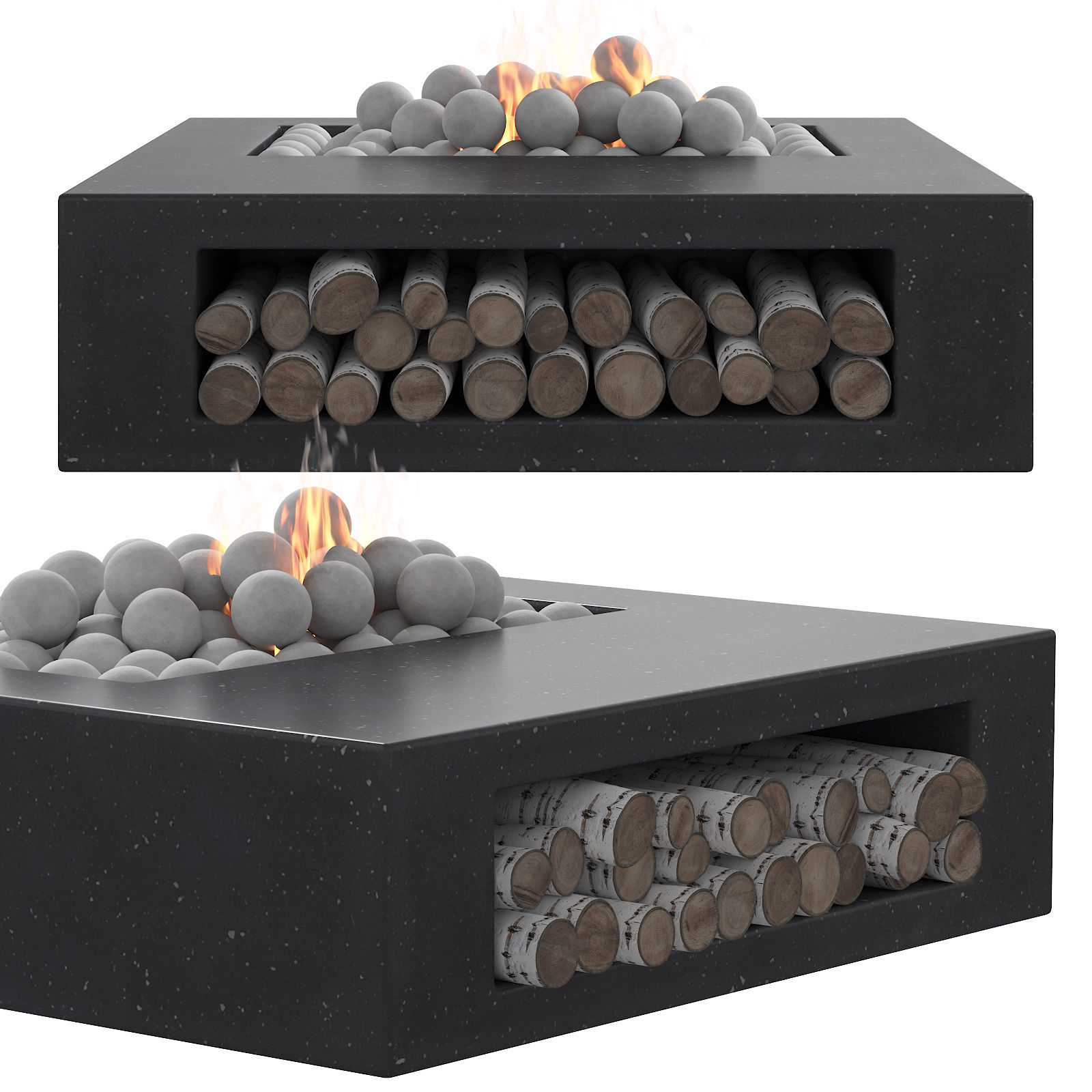 034 Concrete BBQ Dark 00 3D model_1