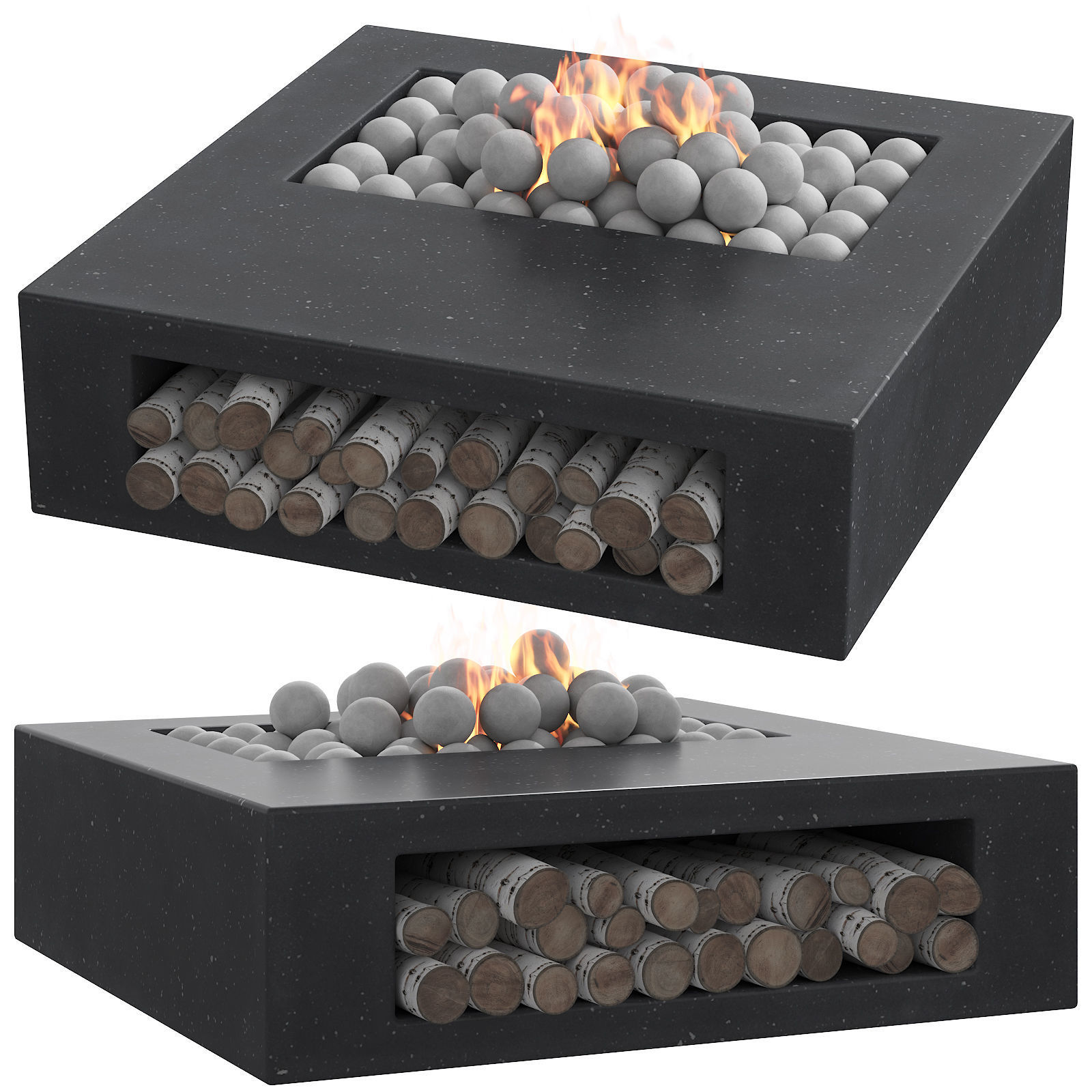 034 Concrete BBQ Dark 00 3D model_2