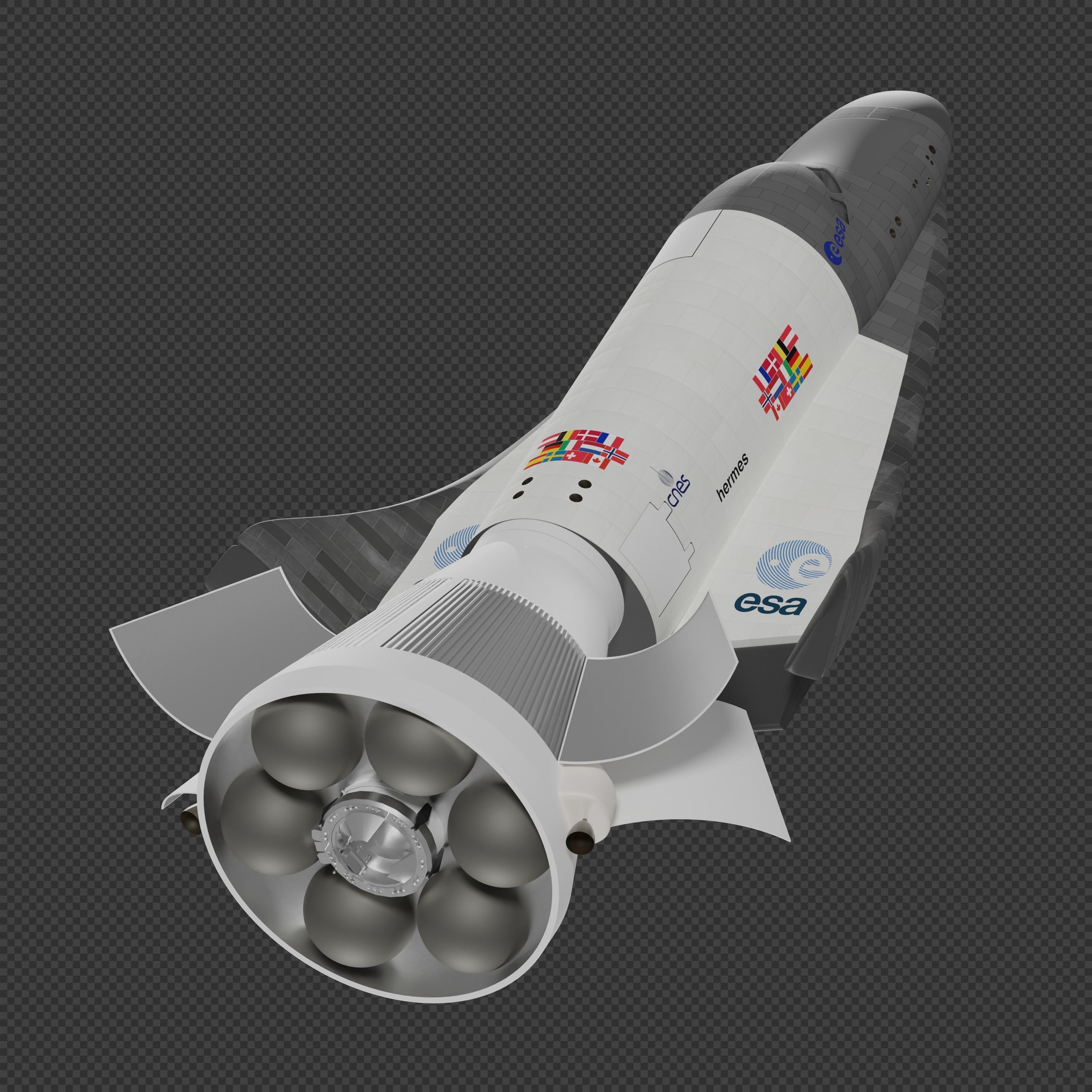 ESA Hermes spaceplane 3D model_2