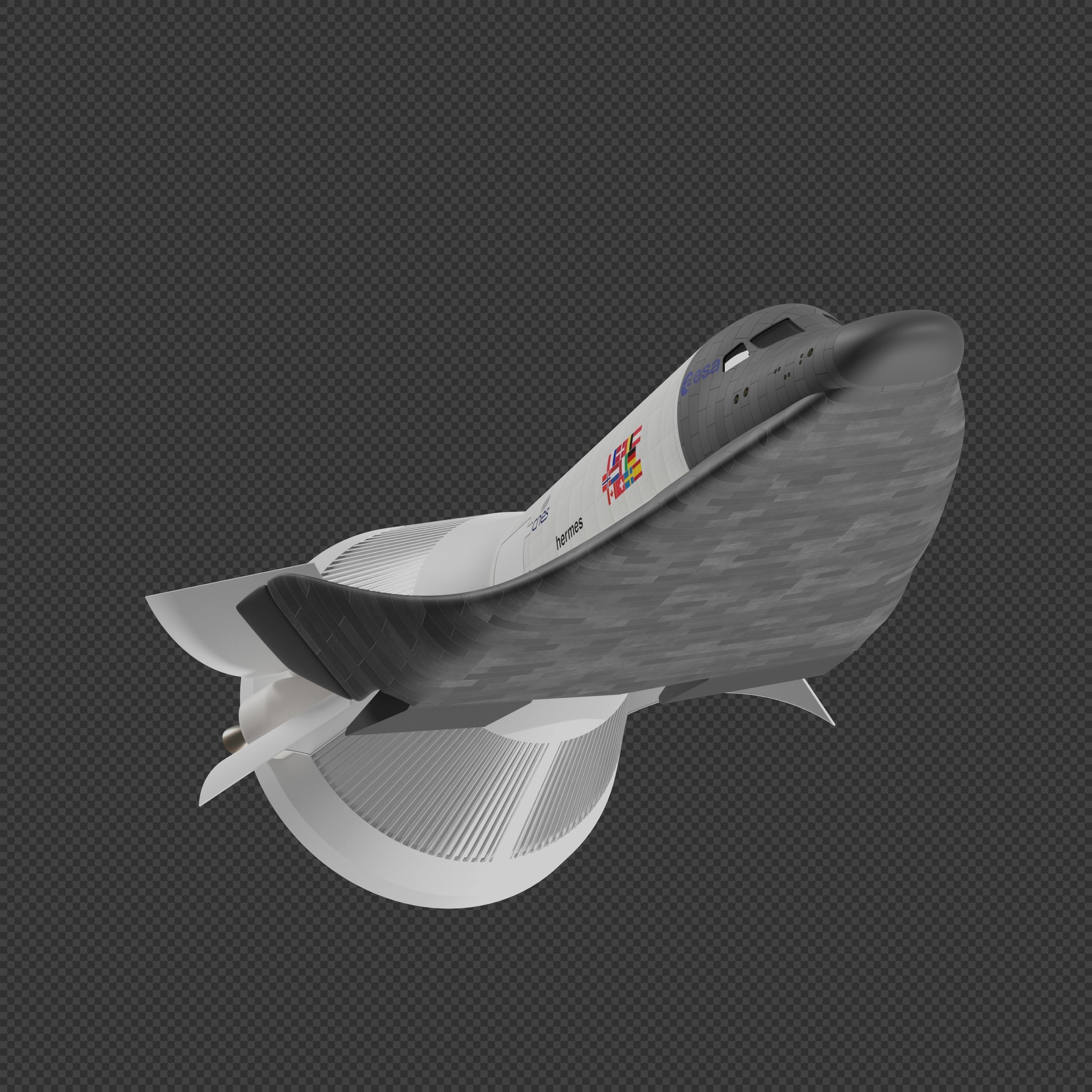 ESA Hermes spaceplane 3D model_1