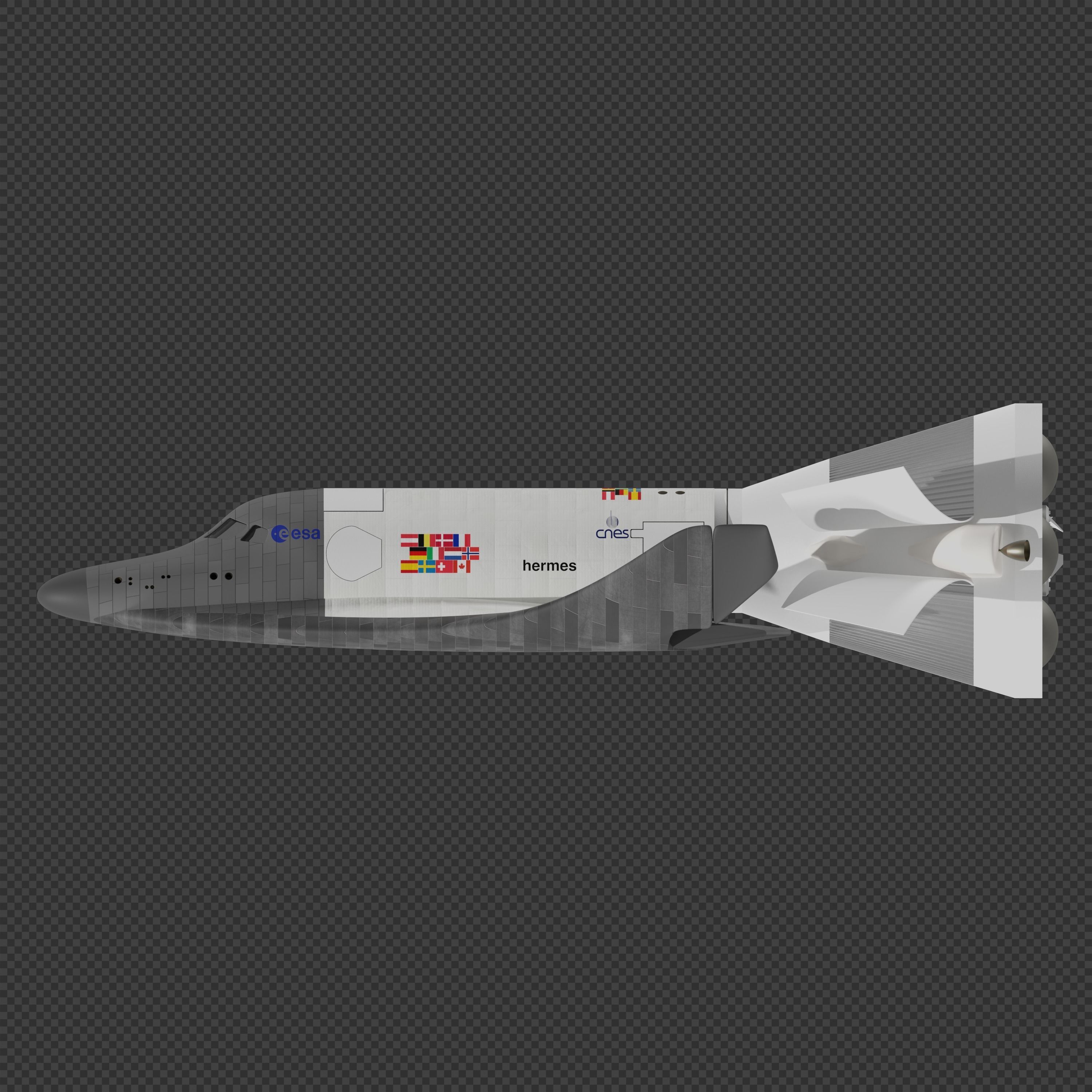ESA Hermes spaceplane 3D model_4