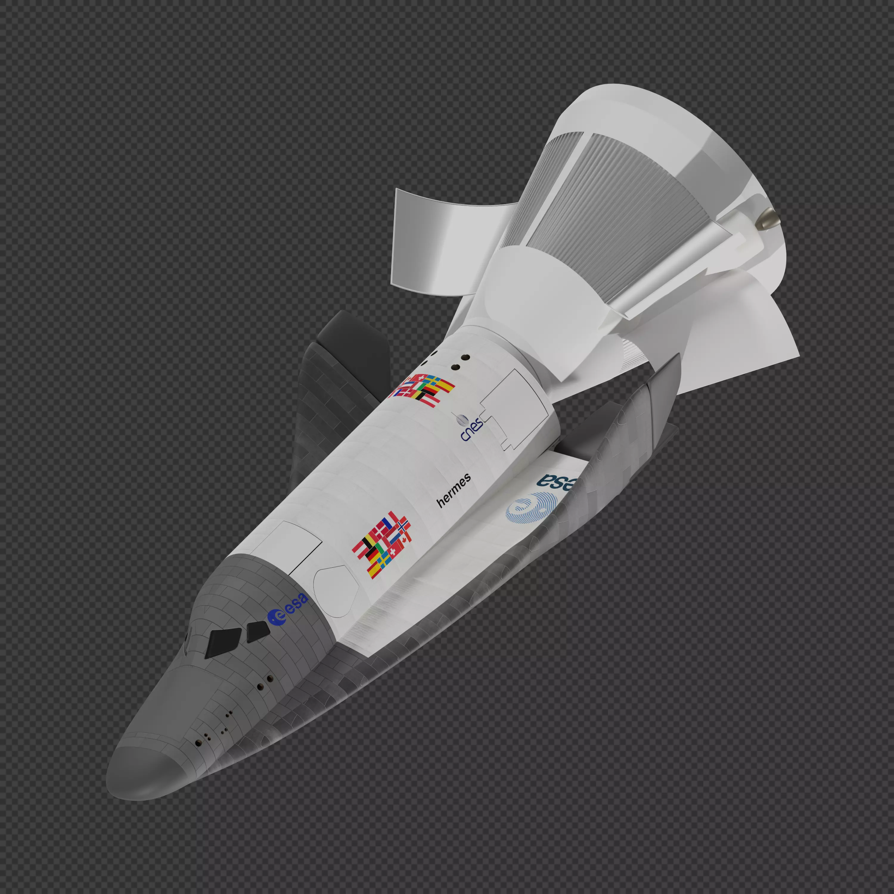 ESA Hermes spaceplane 3D model_0