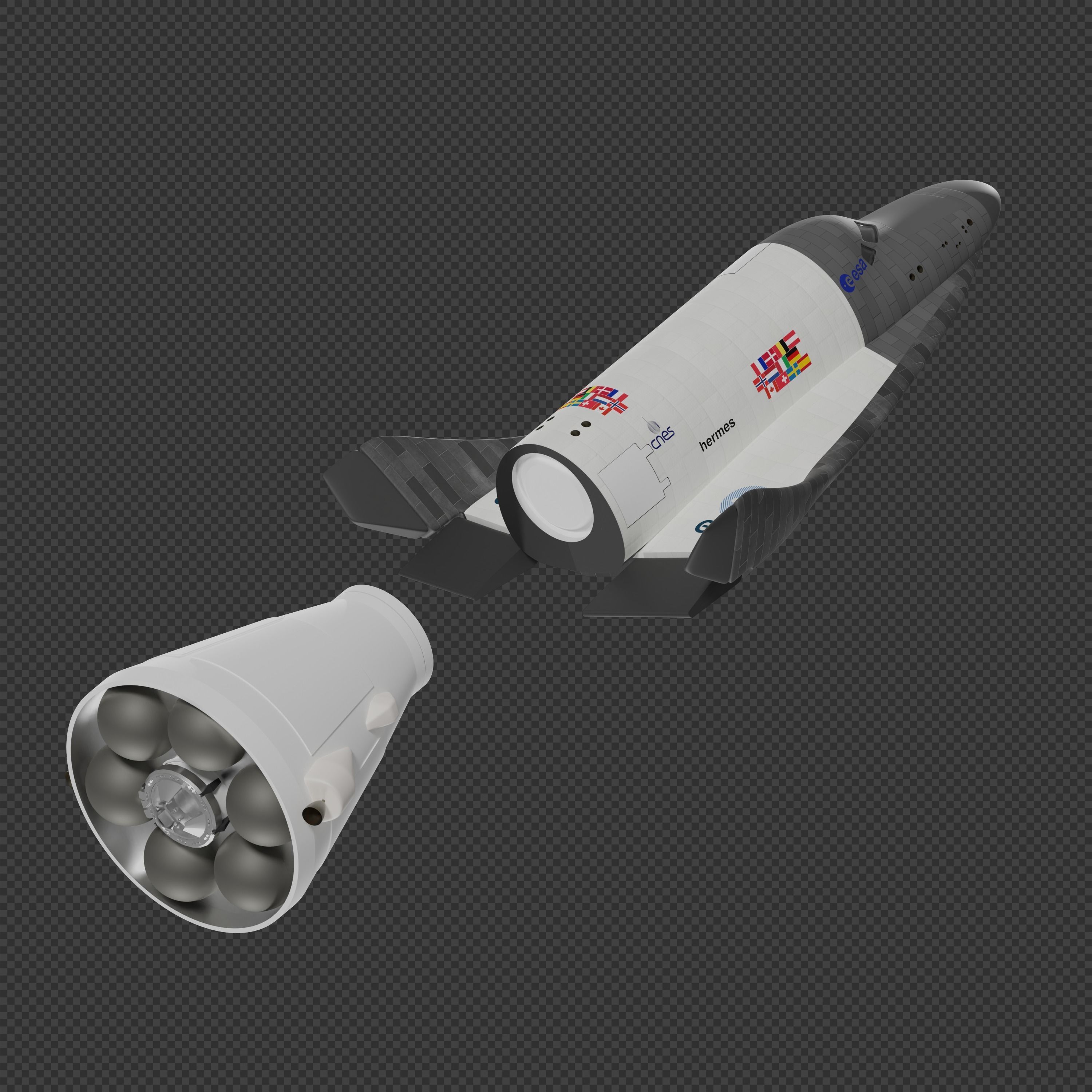 ESA Hermes spaceplane 3D model_6