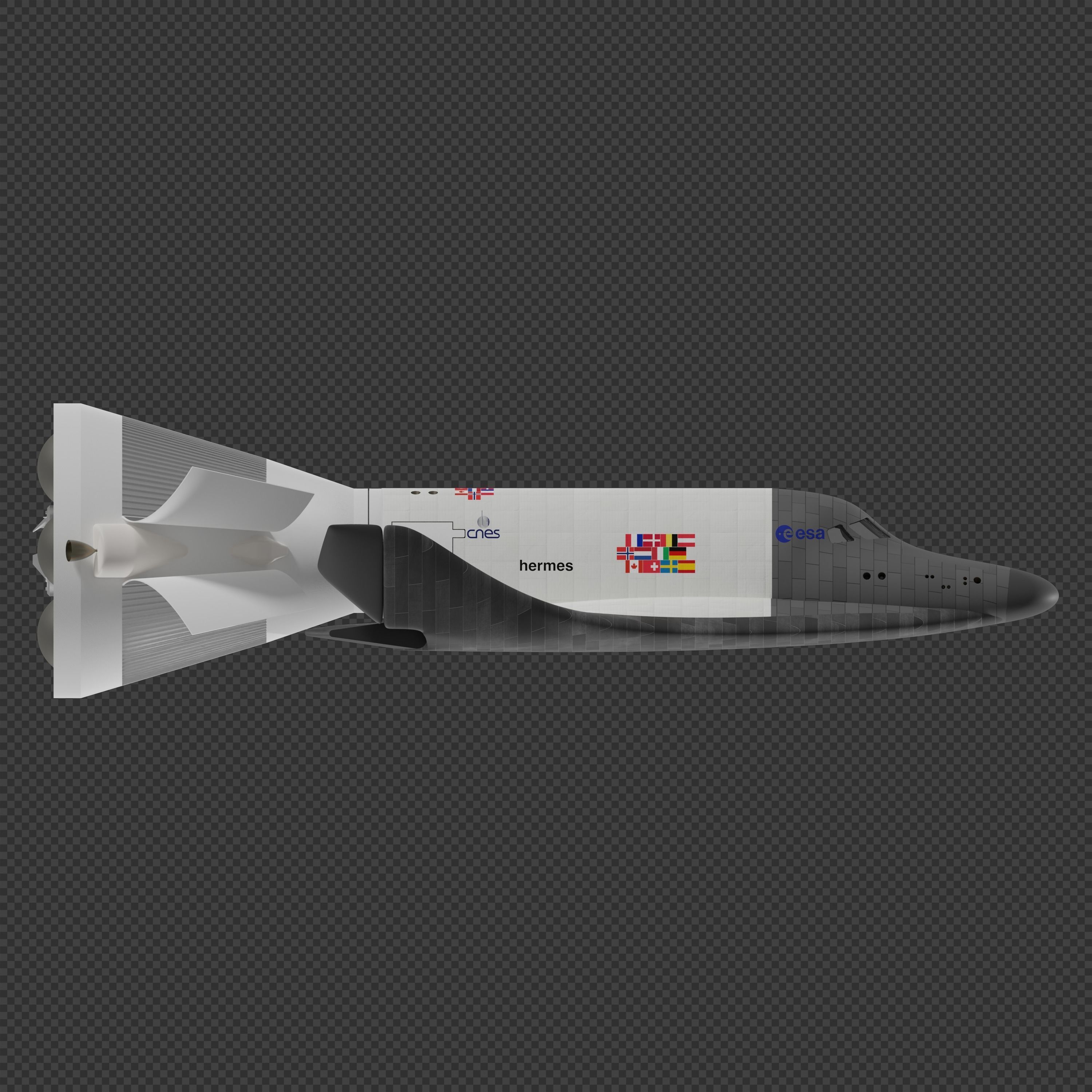 ESA Hermes spaceplane 3D model_5