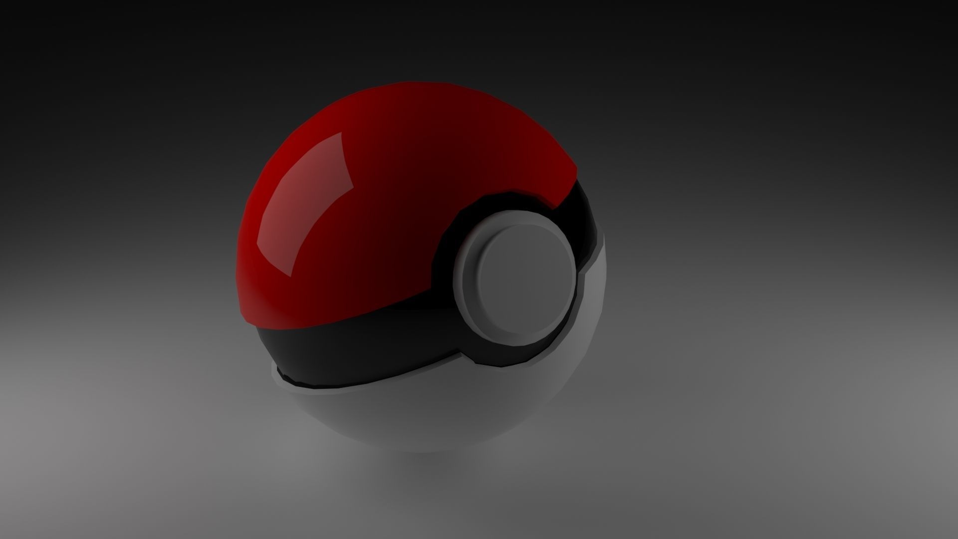 pokeball 1 pokemon ball 3D model_1