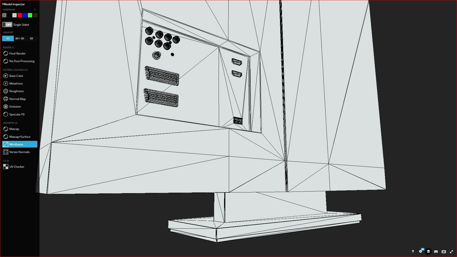Generic Plasma TV Low-poly 3D model_3