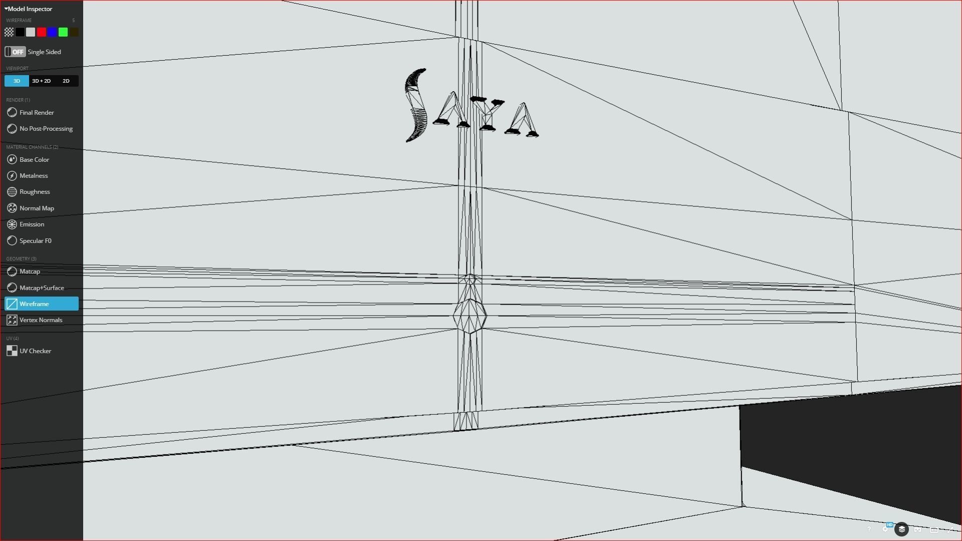 Generic Plasma TV Low-poly 3D model_4