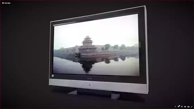 Generic Plasma TV Low-poly 3D model