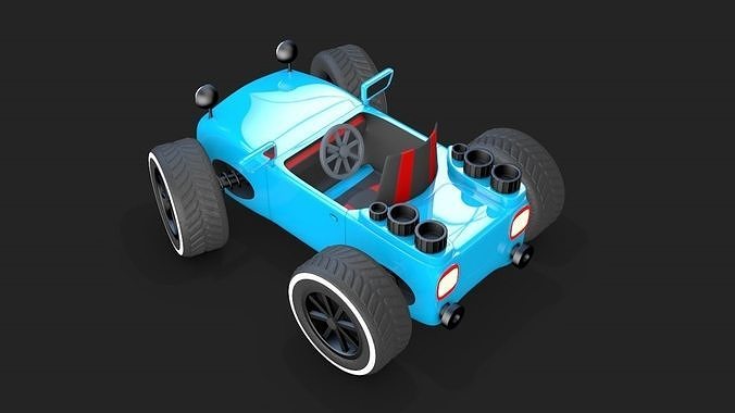 Cartoon Car Low-poly 3D model