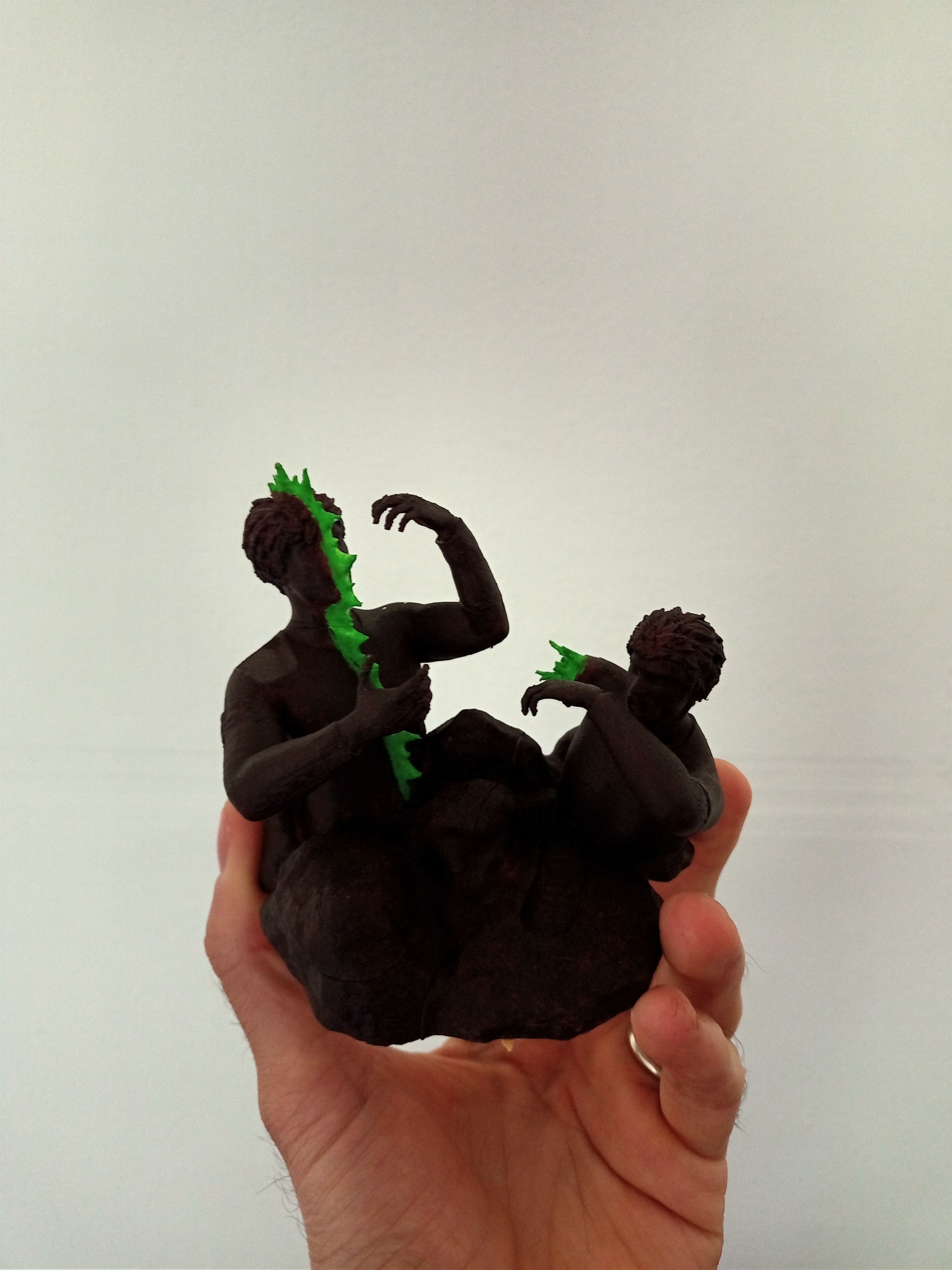 Chainsaw man Diorama Denji vs zombie 3D print model_9