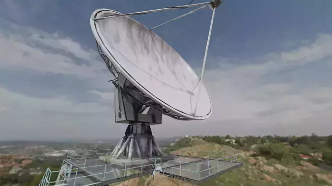 Satellite Antenna Free low-poly 3D model