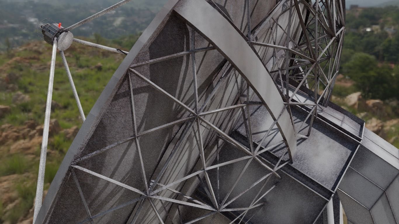 Satellite Antenna Free low-poly 3D model_5