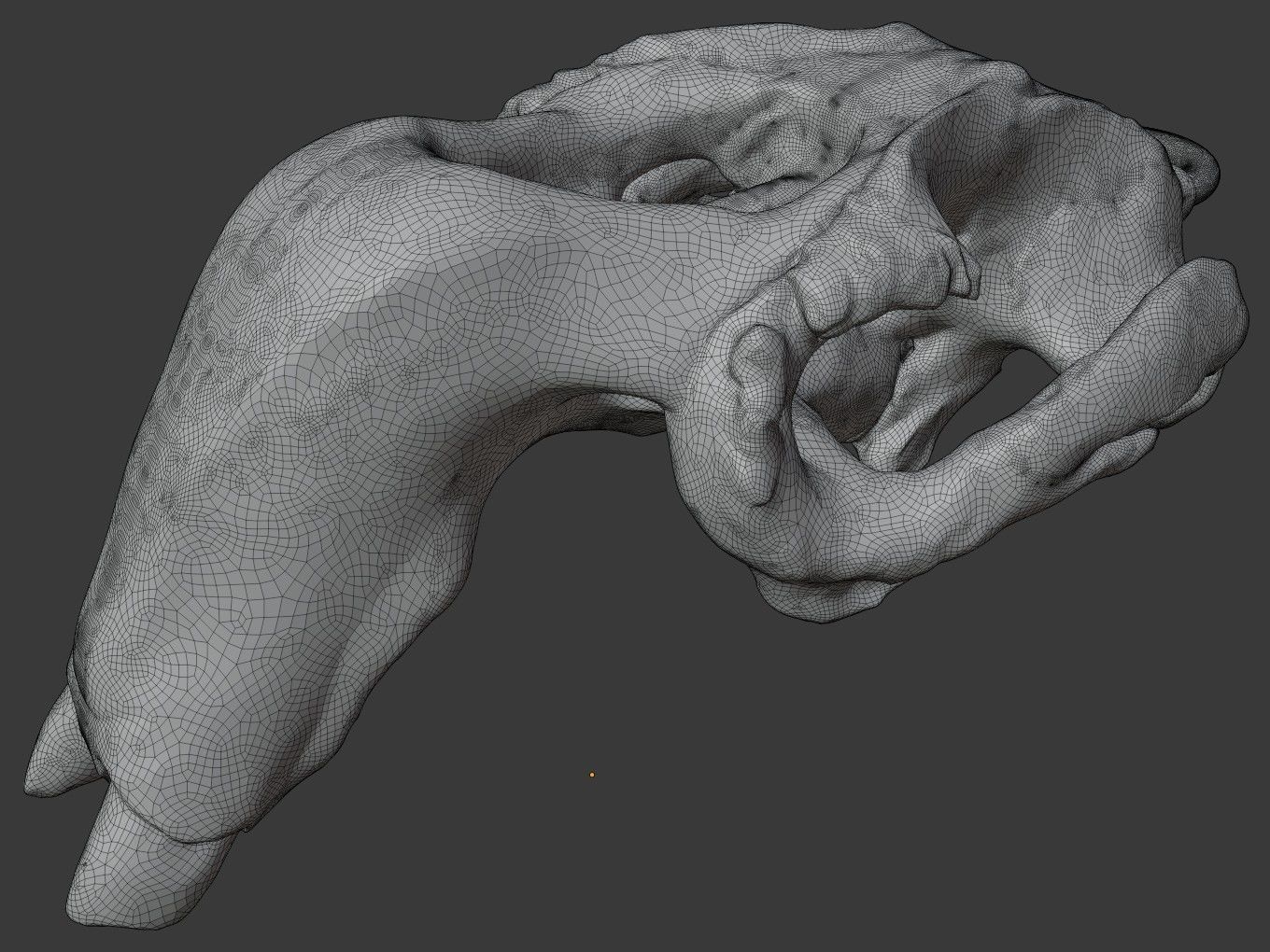 Cranium Charm Dugong Bronze 3D print model_11