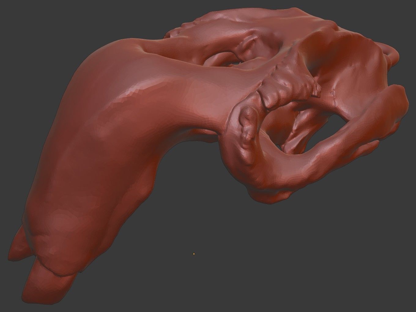 Cranium Charm Dugong Bronze 3D print model_13