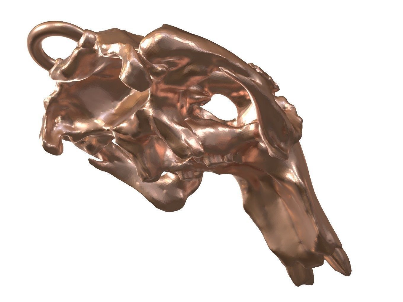 Cranium Charm Dugong Bronze 3D print model_4