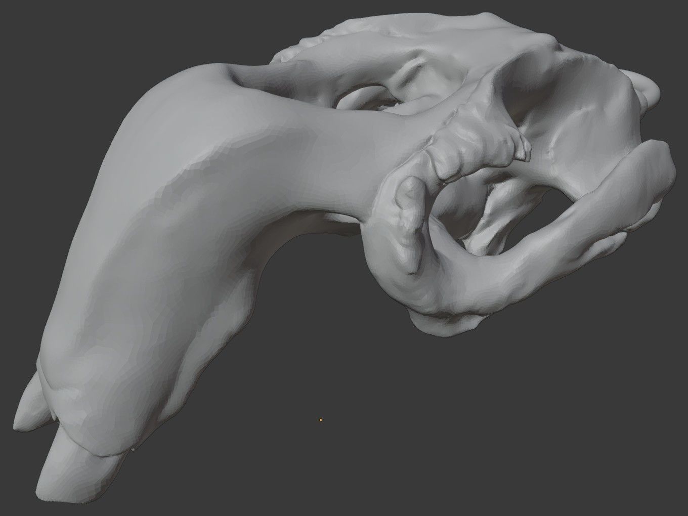 Cranium Charm Dugong Bronze 3D print model_10