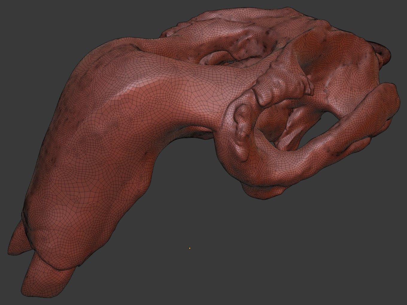 Cranium Charm Dugong Bronze 3D print model_12